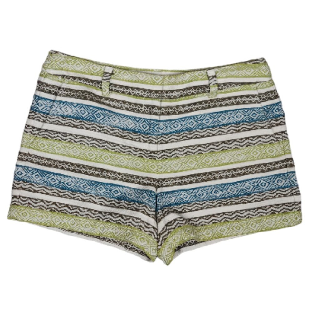 💖💖ANN TAYLOR LOFT EMBROIDERED/TEXTURED GEO PATTERN SHORTS (6)